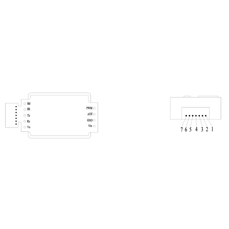 HFES MH-Z19B NDIR وحدة استشعار ثاني أكسيد الكربون بالأشعة تحت الحمراء لمراقبة ثاني أكسيد الكربون Co2 مستشعر الغاز LART PWM 0-5000PPM