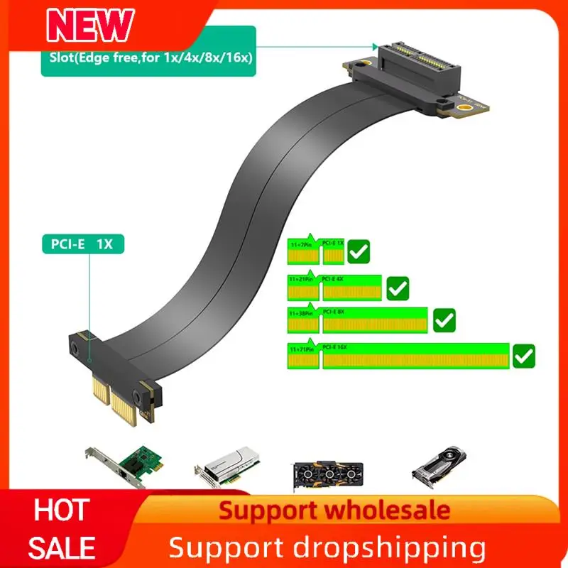 Superb PCI-E PCI Express 4.0 1X Extension Cable ( Dual Vertical 90 Degree Direction)