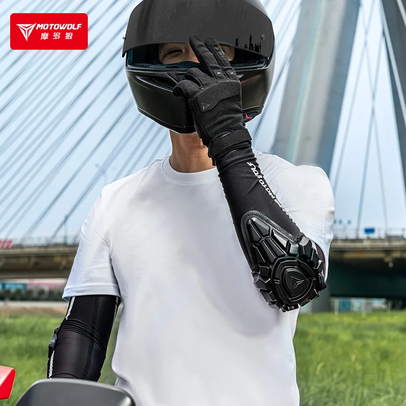 Wolf Motorcycle Elbow Pads Four Seasons Sunscreen Sweat-absorbing Quick-dryingKnight Equipment Cycling Motorcycle Anti-drop