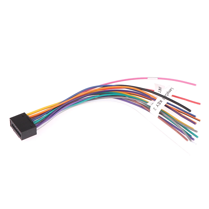 1 Pcs Car Radio Wiring Harness 16-Pin Audio Wiring Adapter USB GPS Antenna Power Cable Modification Parts Accessories