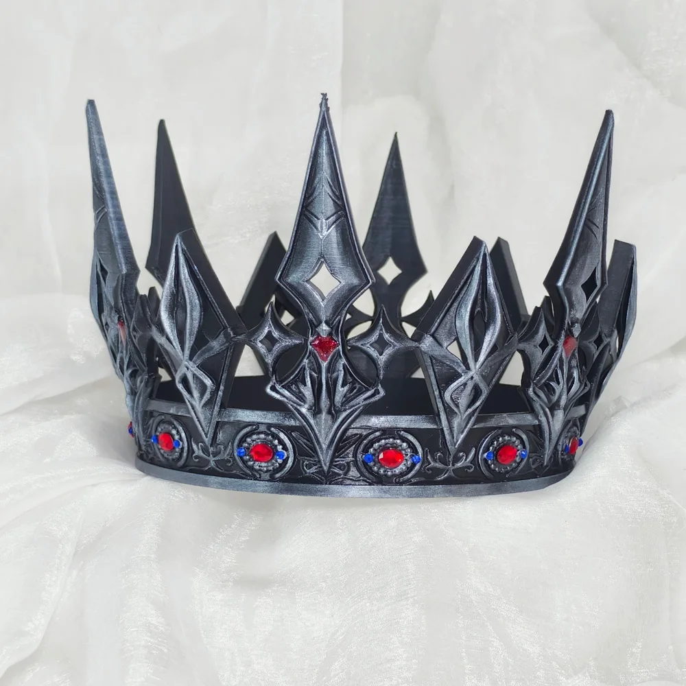 الحب والمساحة العميقة Xavier ملك داركنايت الملك شعر مستعار تأثيري وتاج الرجال النساء كرنفال هالوين حفلة لعب الأدوار الدعائم #2