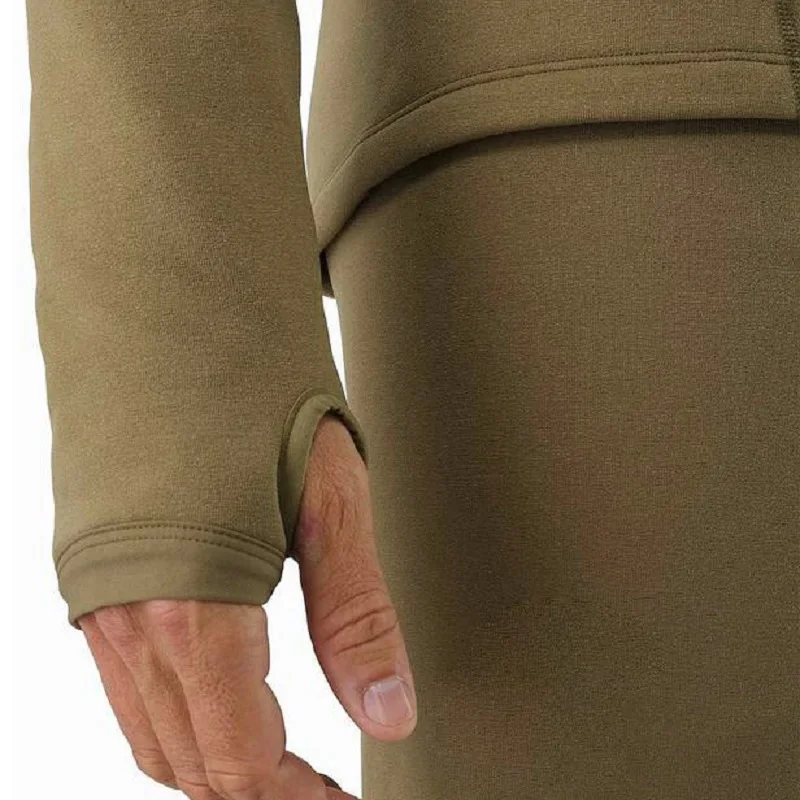 Riproduzione di alta qualità COLD WX SV Set di giacche in pile tattiche militari per esterni Biancheria intima termica addensata per la pelle