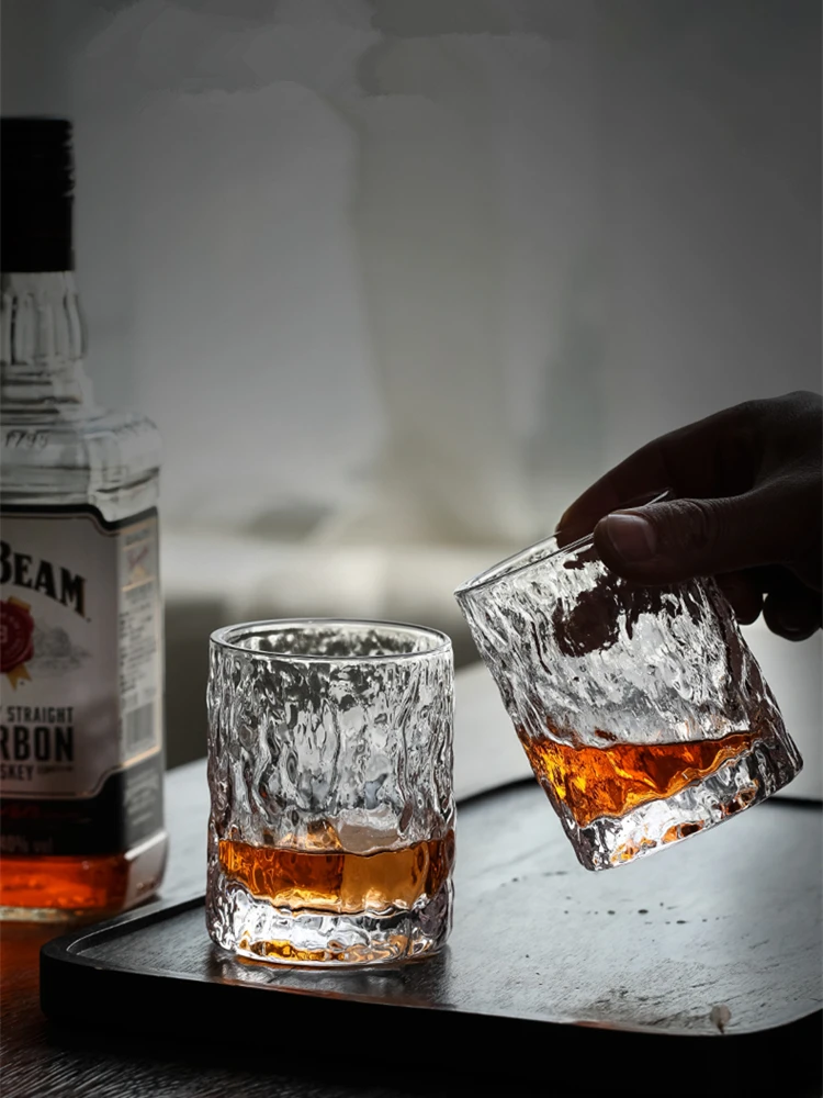 Japan Aderia Design First Snow Whisky Glass Old Fashioned Whiskey Glasses Thick Heavy Base EDO Crystal Glacier Tumbler Beer Cup