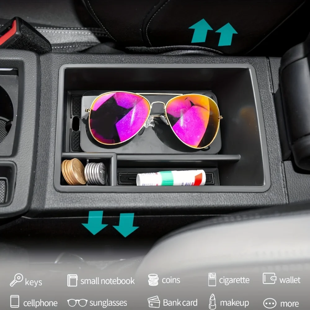 وحدة التحكم المركزية درج منظم لأودي Q3 2019-2024 صندوق تخزين مسند الذراع مع مقسم تصفيف السيارة قطع غيار السيارات الملحقات