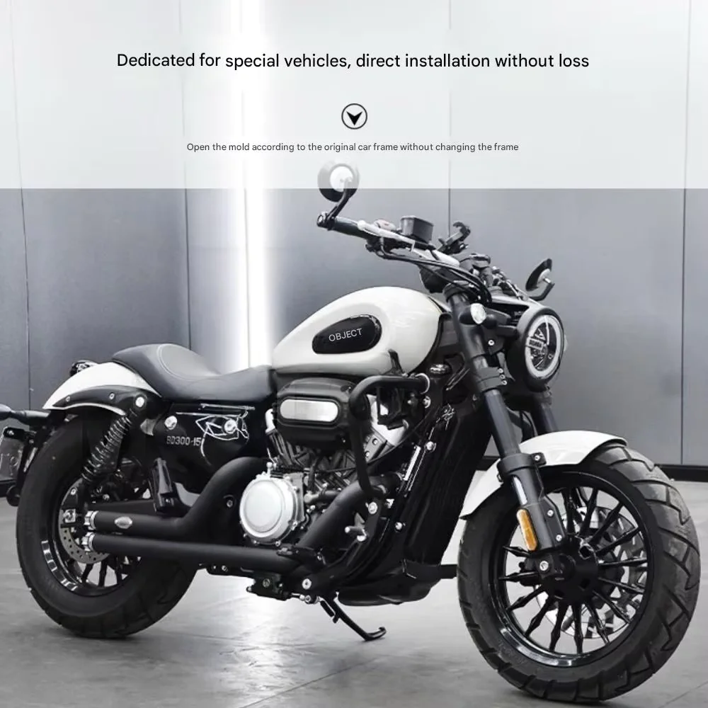 For Benda chinchilla 300 BD300 Full Exhaust Brass Tip Right Dual Outlet Deep Resonant Sound Perfect For Custom Cruiser Builds