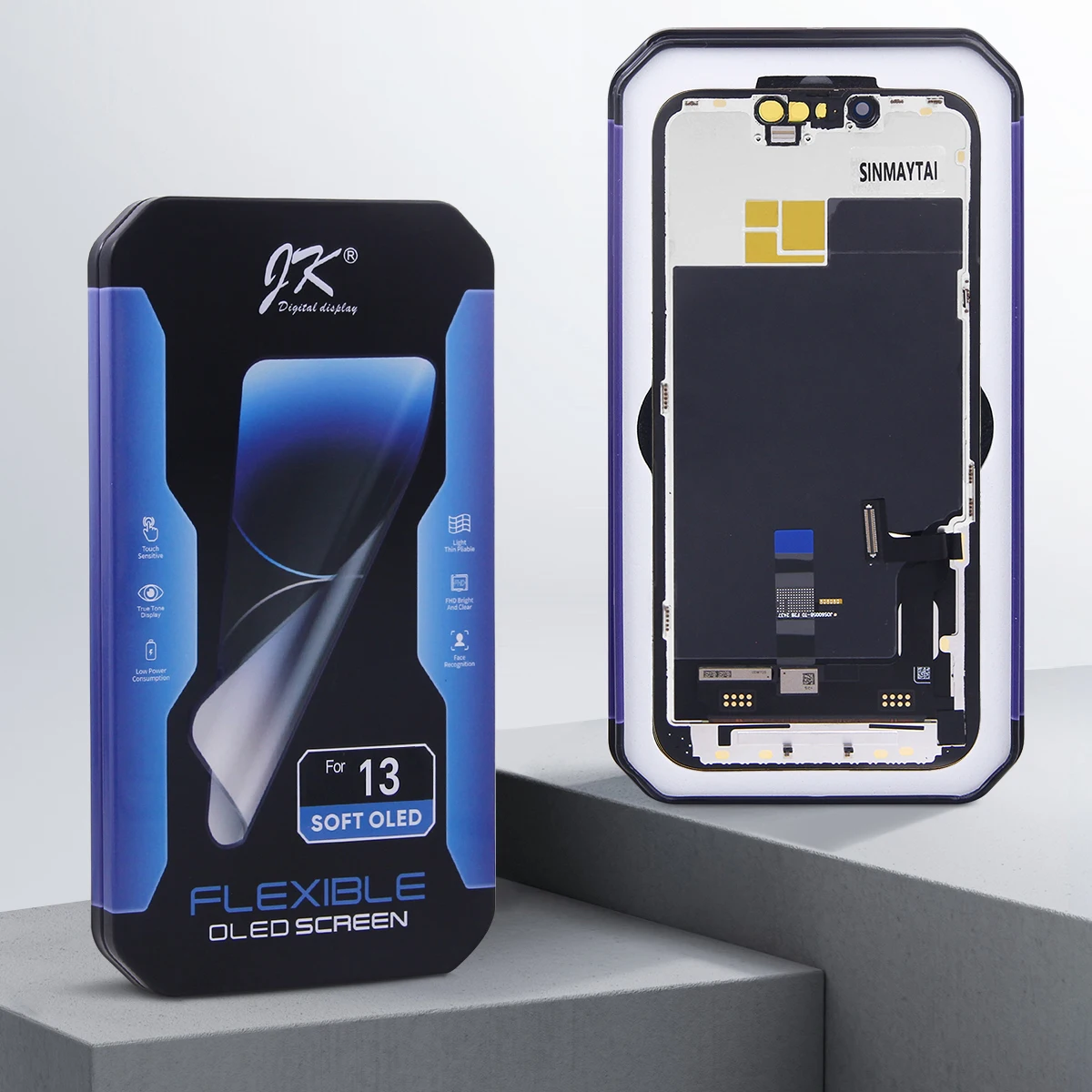 OLED For iPhone 17 Pro Max 16 15 Pro LCD Display With 3D Touch Screen Digitizer Assembly For iPhone 12 13 14 Plus LCD