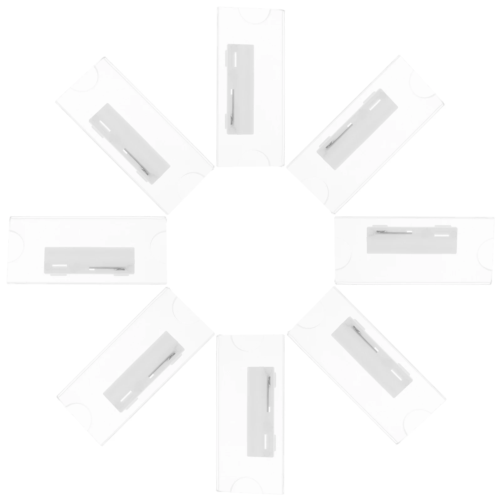 

10 Pcs Insert Card Badge Sleeve Hotel Holders Broadside Plastic Employee Iron Cards