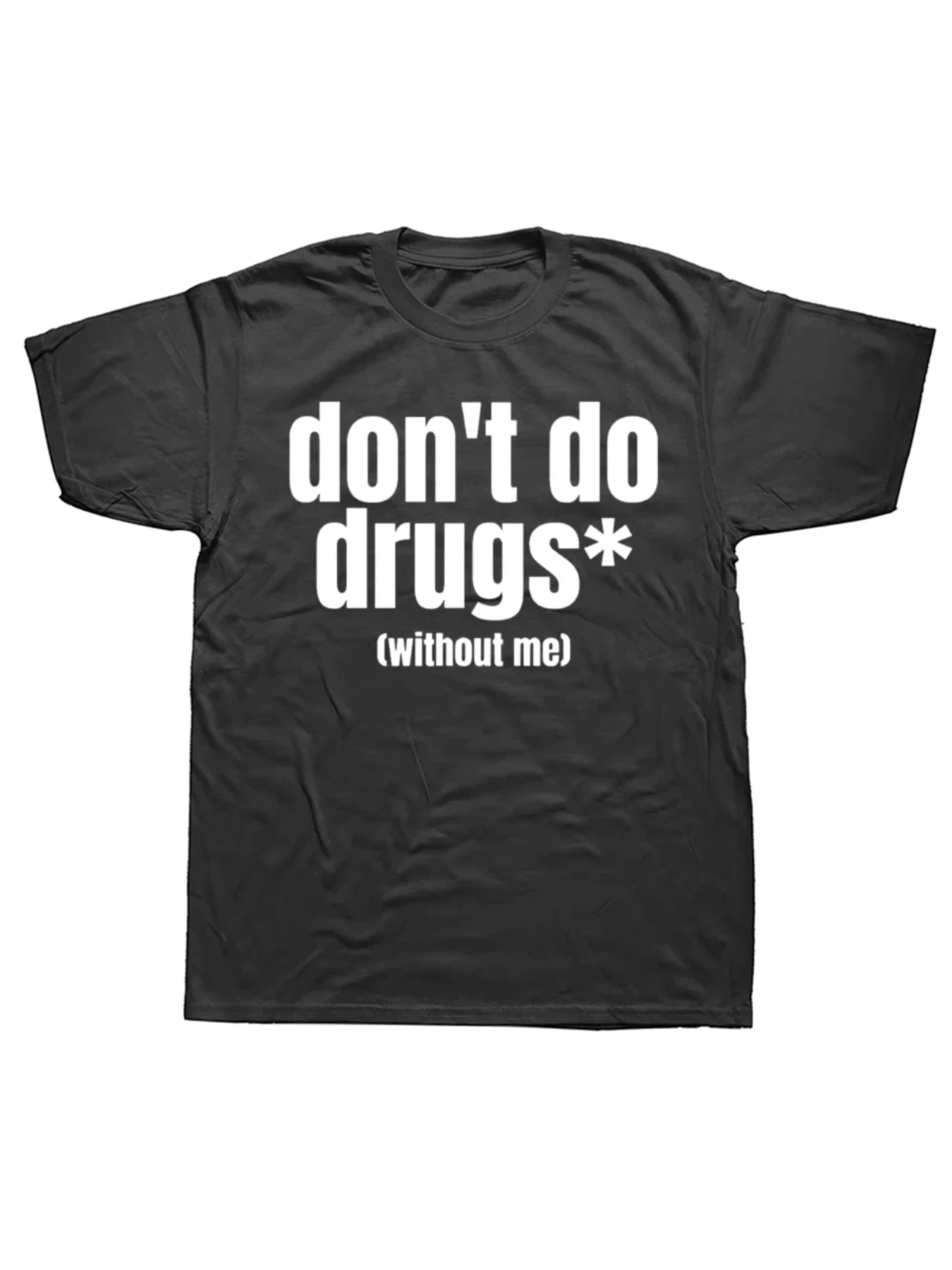 Humorvolle Grafik-T-Shirts für Männer: Kurzärmlige Streetwear mit dem Motto „Don't Do Drugs Without Me“