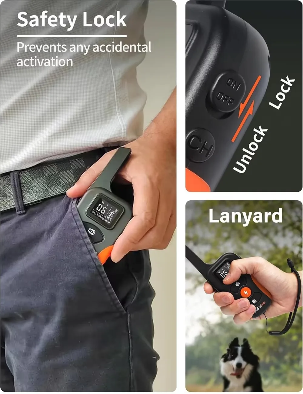 FurStarPaiPaitek 3300ft Dog Training Collar Remote&Automatic Mode Dog Shock Collar IP67 Waterproof Electric Collar For Dog 10-12