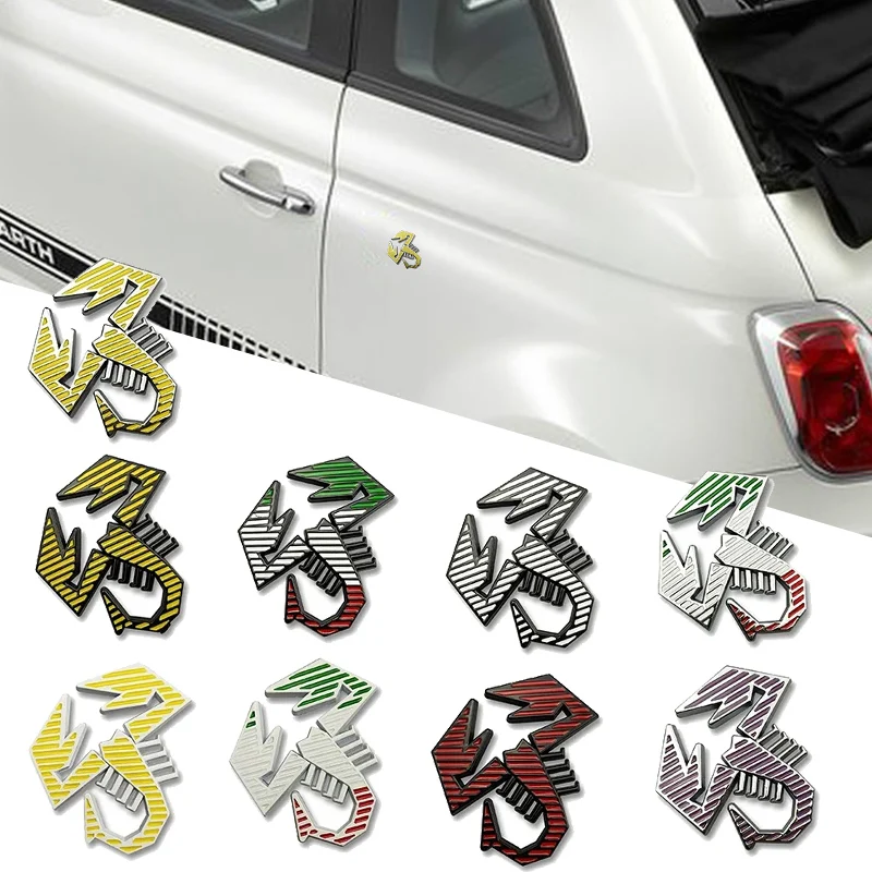 Emblema/Logotipo para Auto Fiat Scorpion, Punto, Idea, LINEA, Uno, 124, Spider, 500, 500L, 500X, Panda, MOBI, TIPO, TORO, Adhesivo para Guardabarros Trasero/Lateral