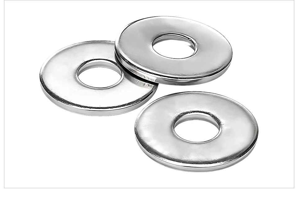 DIN9021 Große Flache Unterlegscheiben aus 304 Edelstahl Metall-Dichtungsscheiben M2.5 M3 M4 M5 M6 M8 M10 M12 M14 M16 M20 – Detail 7