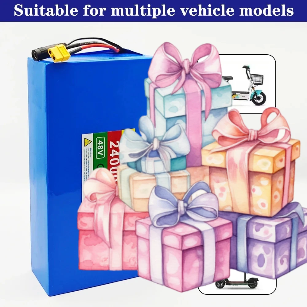 

48V 24ah lithium-ion 13s6p battery pack 48V 24000mAh for Various transport vehicles, built-in BMS