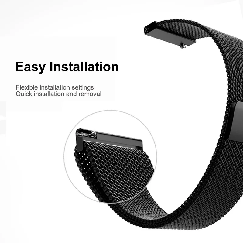 Metal Strap for For Amazfit GTS/2/2e/4/GTS2 Mini/3/GTR 4/3/2/47mm 20mm 22mm Magnetic Milanese Loop Bracelet correa amazfit bip