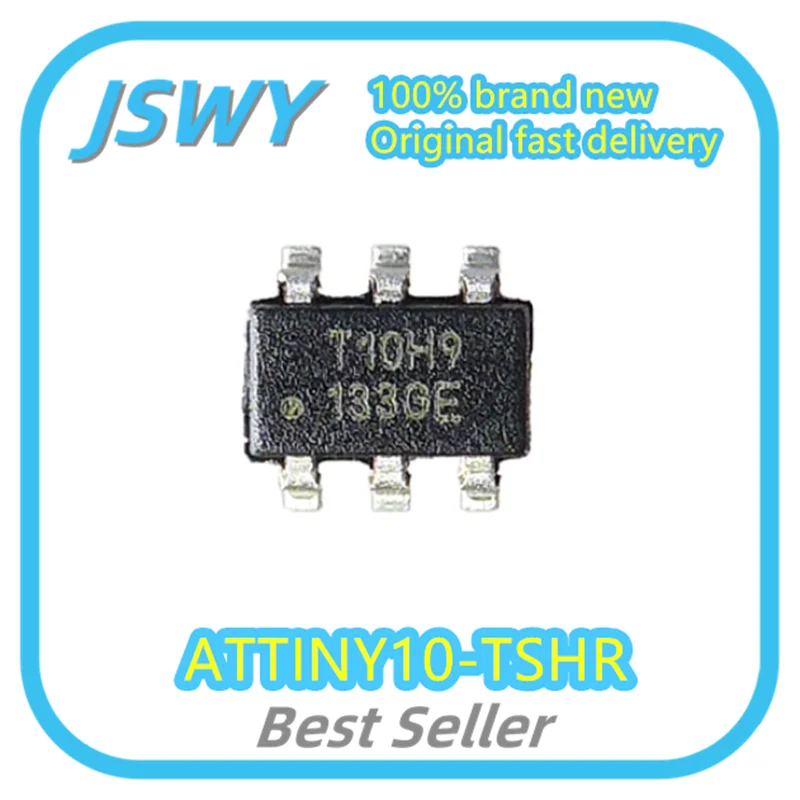 

(10/50pcs) ATTINY10-TSHR ATTINY10 Silkscreen T10E SOT23-6 8-bit Microcontroller Chip Brand New Genuine Electronics