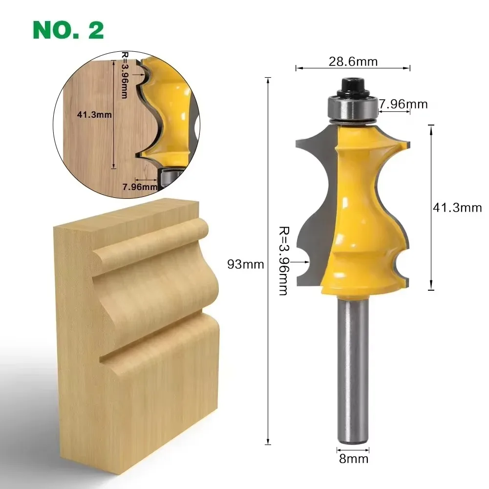 1PC 8MM Schaft Fräser Holz Carving Gehäuse & Basis Form Router Bit Set CNC Linie Messer Holzbearbeitung zapfen Cutter Für Holz