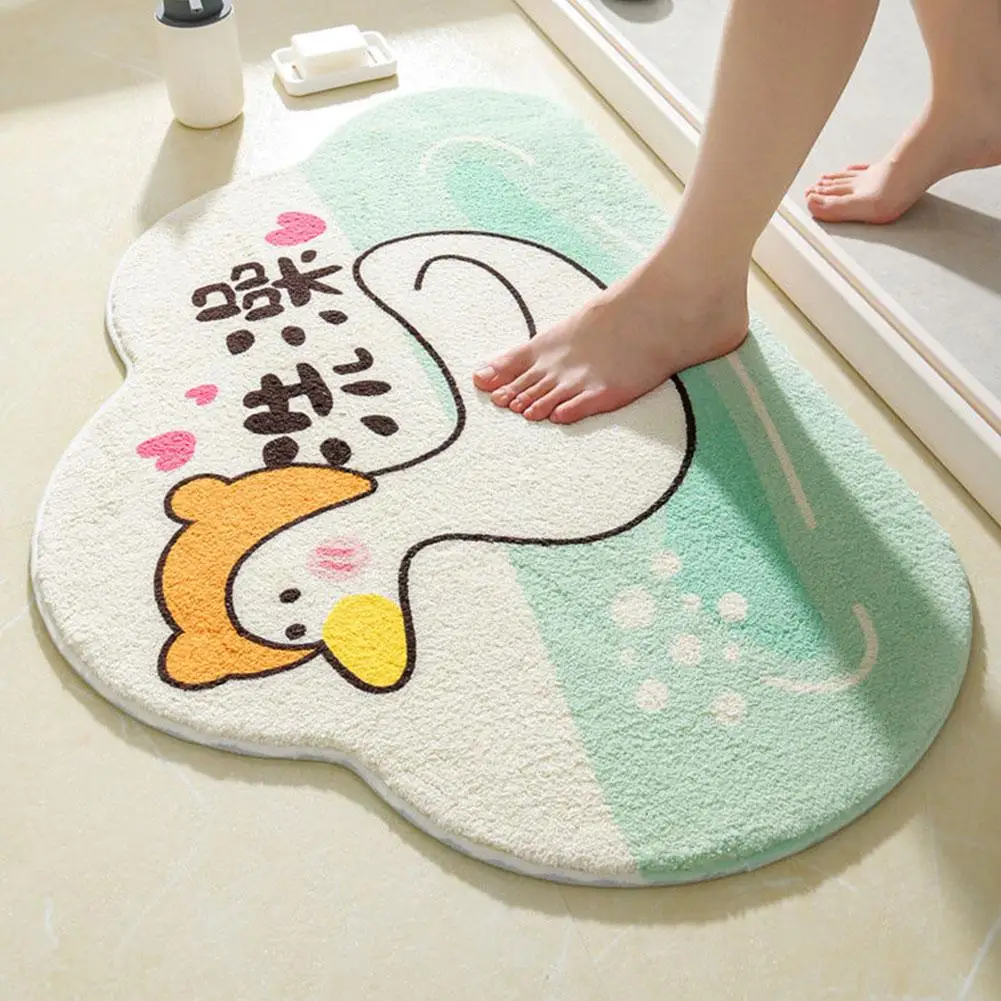 Non Slip Microfiber Duck Bath Mats Absorbent Bathroom Rugs With TPR Backing Ultra Soft Floor Mat For Kitchen Bedroom Living