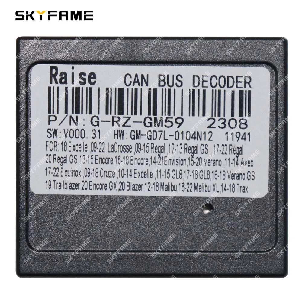 SKYFAME 자동차 16 핀 와이어링 하네스 어댑터, 디코딩 안드로이드 라디오 전원 케이블, 뷰익 앙코어 GL8 RZ-GM09 G-RZ-GM59