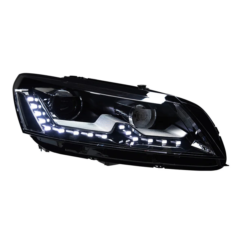 ￼ Suitable for Volkswagen Passat 2011-2015 Assembly Modified High-End LED Lens Headlight Daytime Running