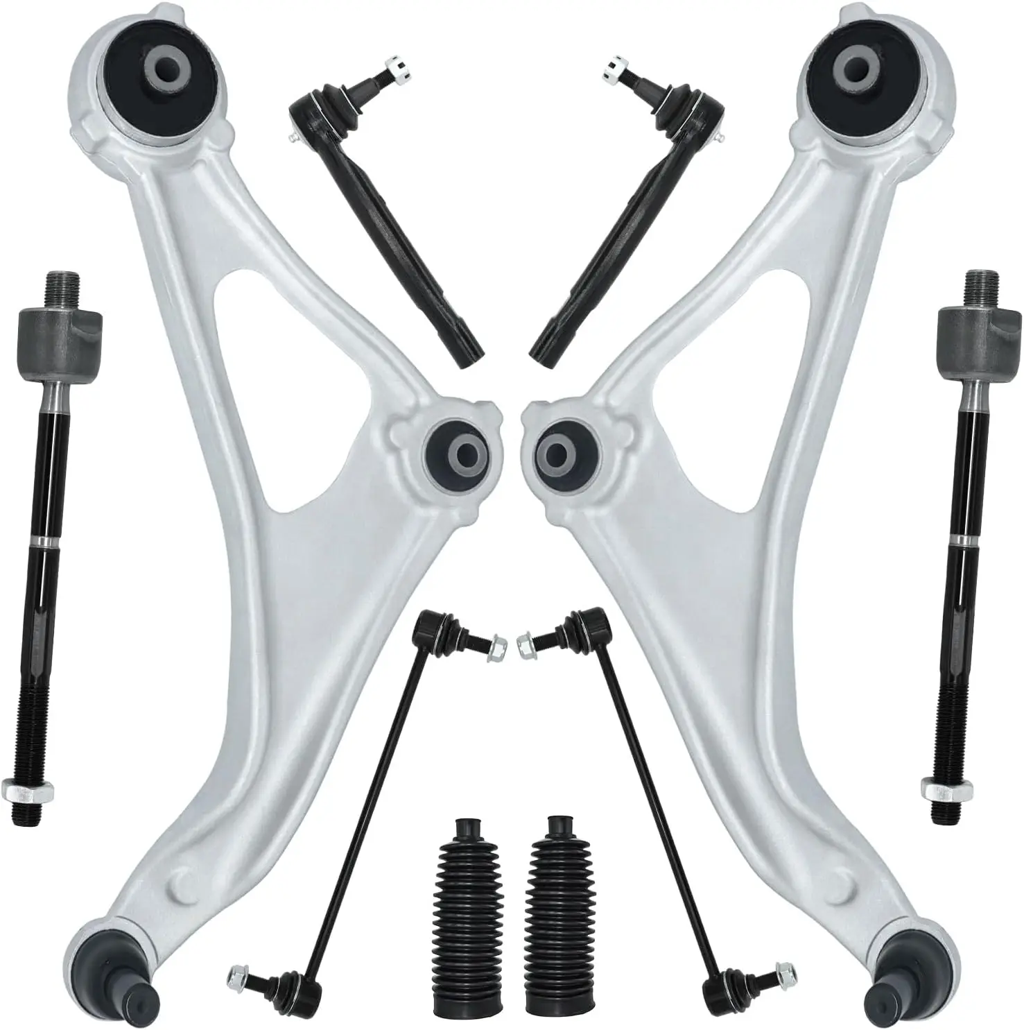 

Svenubee 10PCS Front Lower Control Arm w/Ball Joints Inner Outer Tie Rod Sway Bay End Link for15-18 Nissan Altima 16-22 Maxima