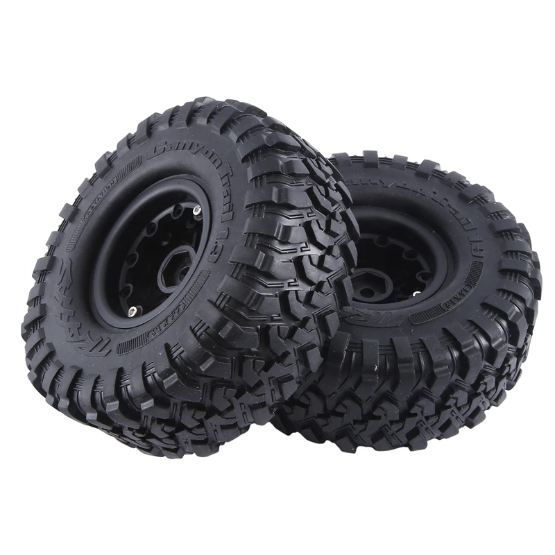 4Pcs 120Mm Metal 1.9Inch Beadlock Wheel Rim Rubber Tire Set For 1/10 RC Crawler Car Traxxas TRX4 RC4WD D90 Axial SCX10