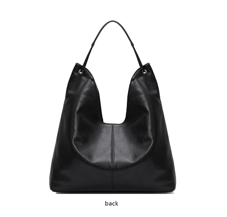 Aidanni 2026 Neue Echtleder-Tragetasche für Damen, Geräumige Unterarmtasche, Schwarze Schulter- und Handtasche, Muttertasche – Detail 12