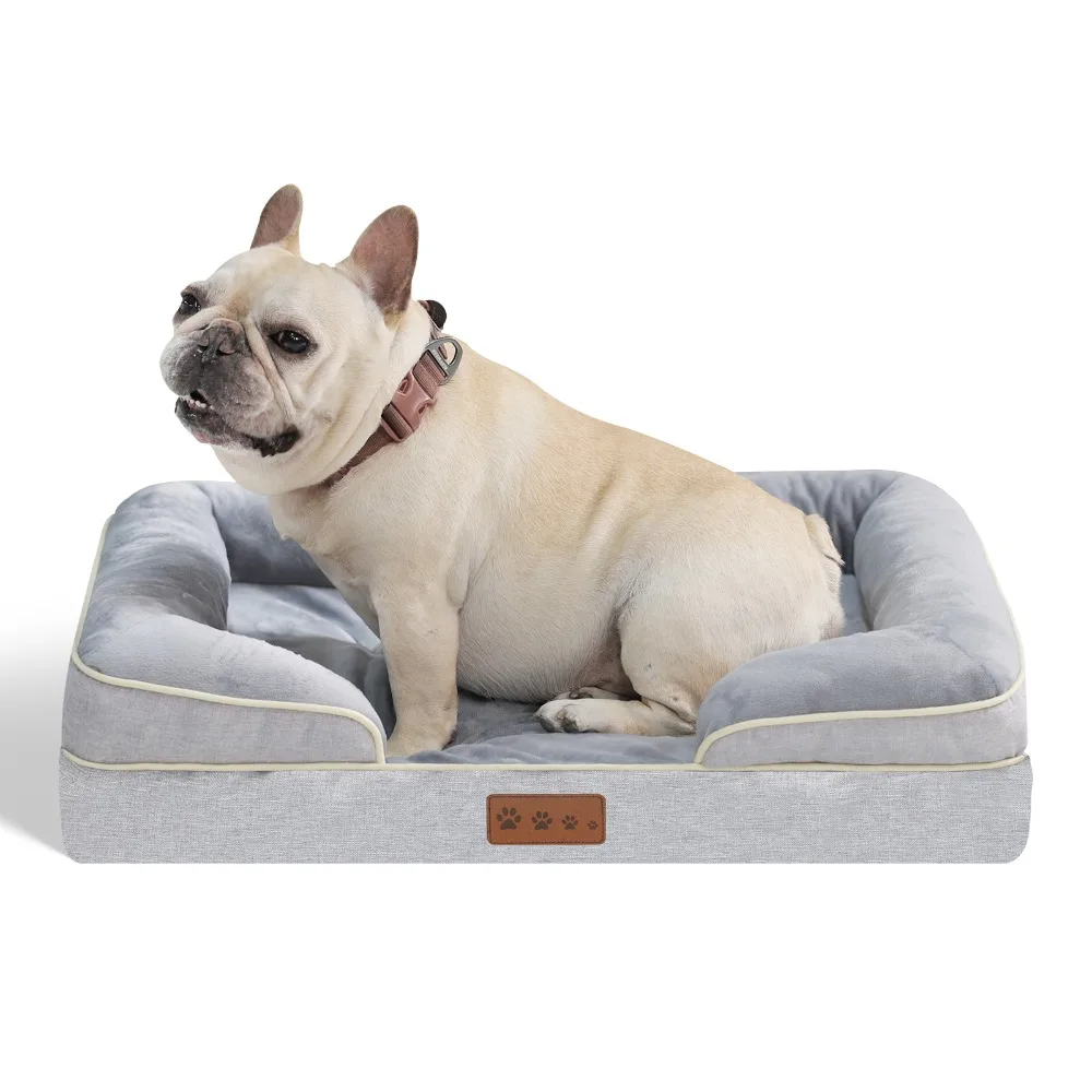 

Dog Beds for Large Dogs, Waterproof Memory Foam Large Dog Bed with Sides, Non-Slip Bottom and Egg-Crate Foam Large Dog Couch Bed