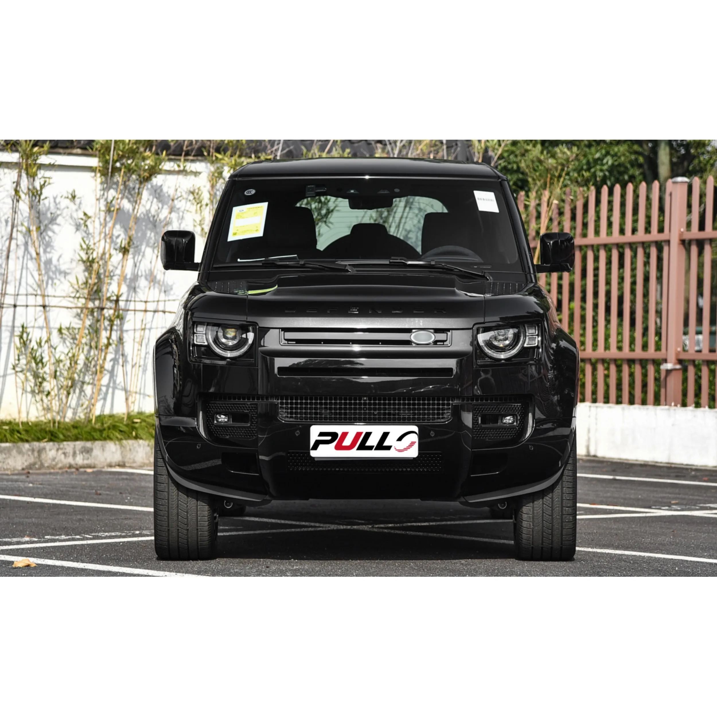 High quality bumpers eyebrows side skirts taillamps tail pipes hood spoiler for Land Rover Defender 2020 007 black version