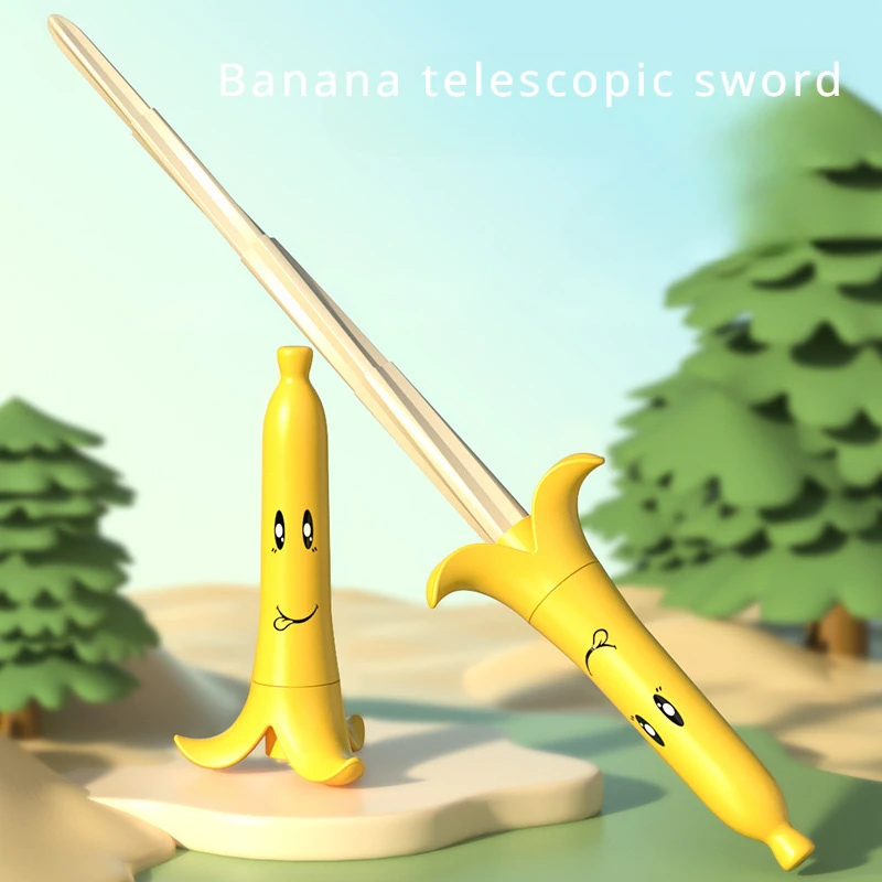 Mini Banana Radish Knife Decompression for Boys and Girls Interactive Stress Relief Toy Stretching Radish Sword Butterfly Knife