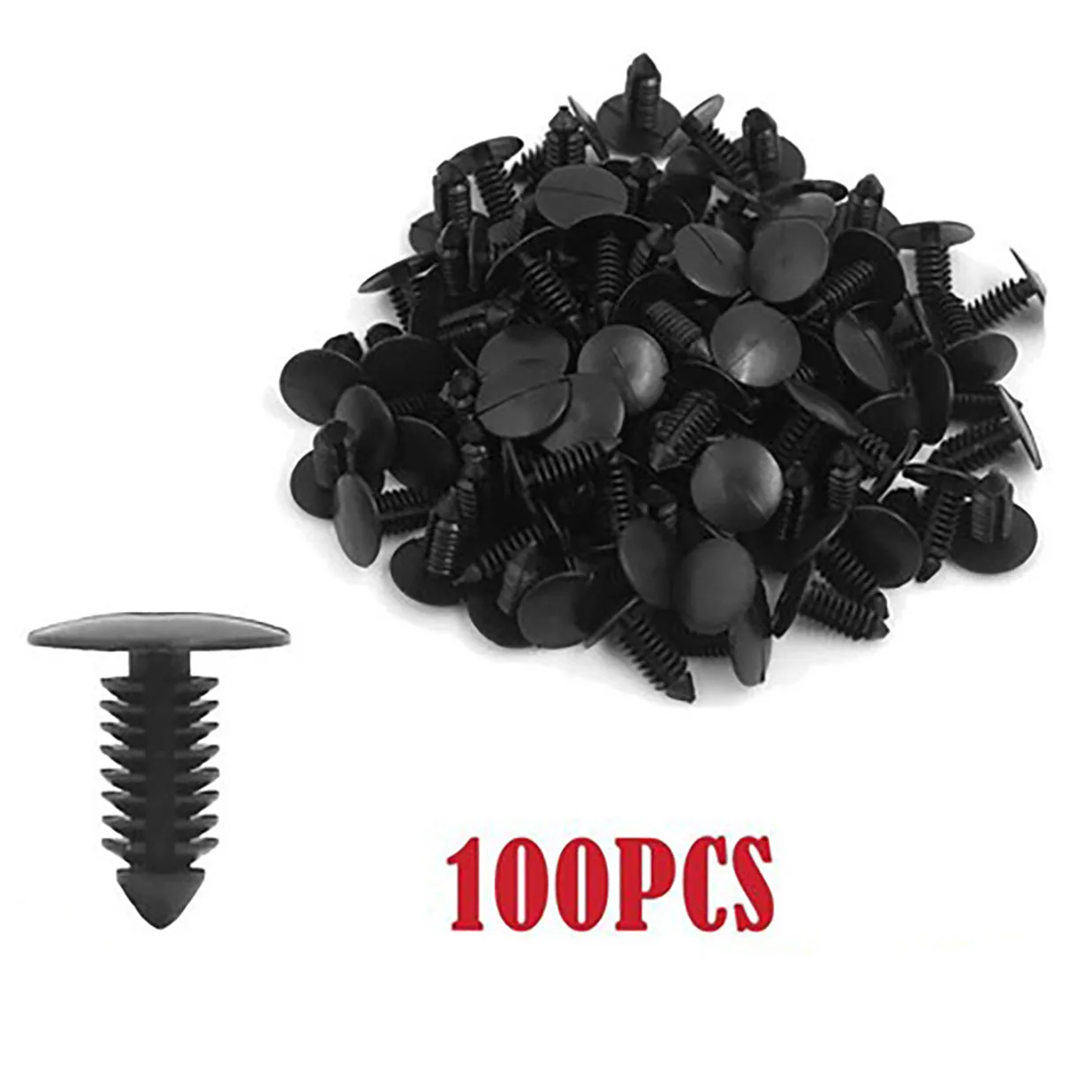 

100Pcs 8mm Hole Car Bumper Plastic Clips Body Retainer Hood Fender Fastener Rivets for GM 1595864 1605396 Chrysler 6030441