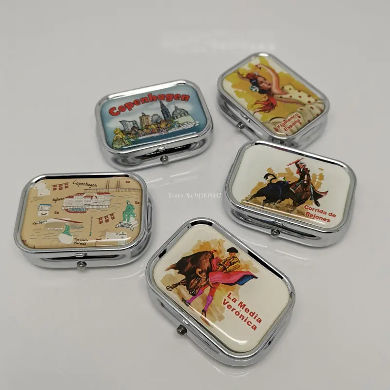 Portable Metal Pigment Box Two Grid Three Grid Art Students Outdoor Sketching Painting Creation Coloring Materials Storage Box