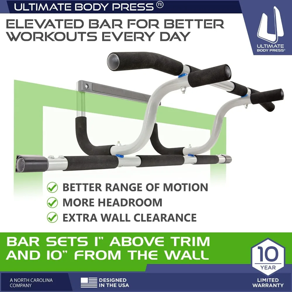 

XL Doorway Pull Up Bar with Elevated Bar & Adjustable Width