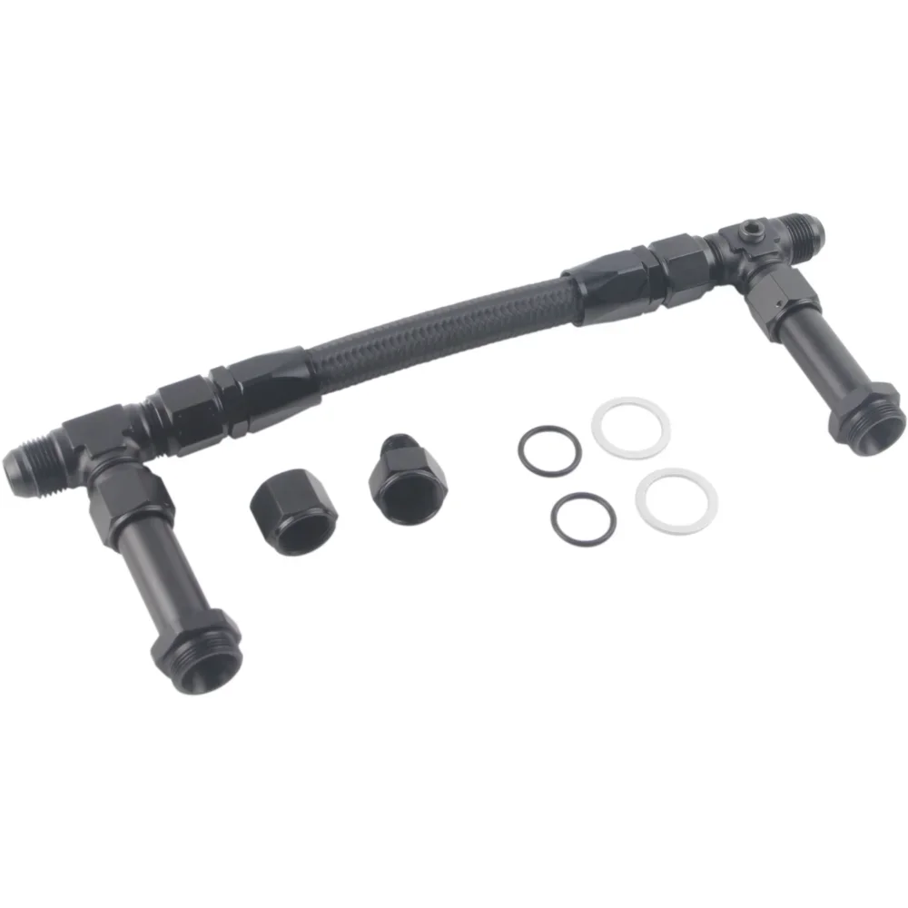 

New 4150 Fuel Line Kit 8AN Male Flare To 7/8" Braided Carburetor Dual Inlet Line Kit