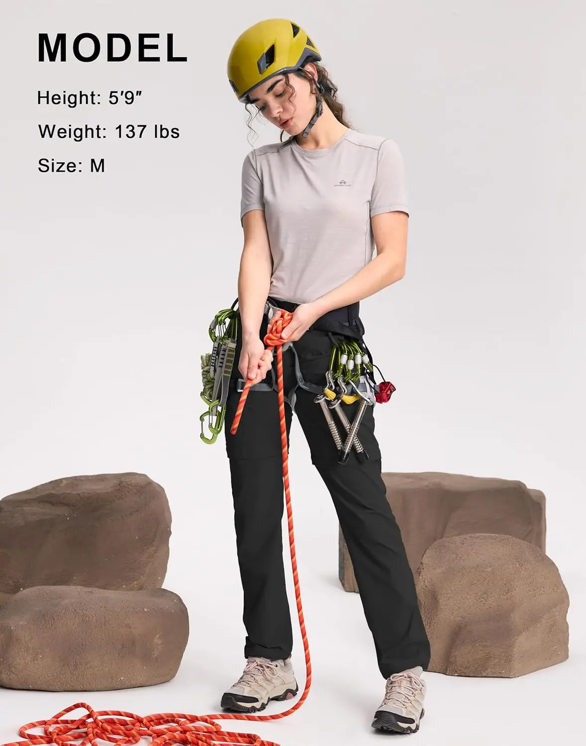 Pioneer Camp Women's Hiking Pants Convertible Quick Dry Stretch Zip-Off Pants Outdoor Cargo Safari Fishing