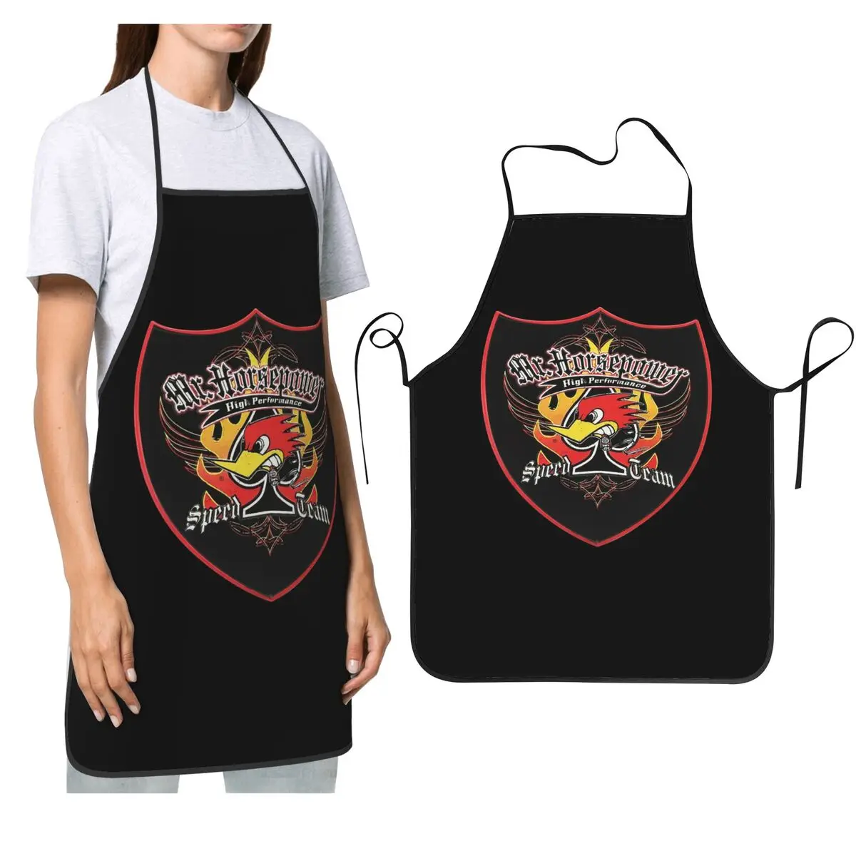 

Street Mr.Horsepower Clay Smith Cams Aprons Chef Cooking Baking Tablier Sleeveless Bib Kitchen Cleaning Pinafore