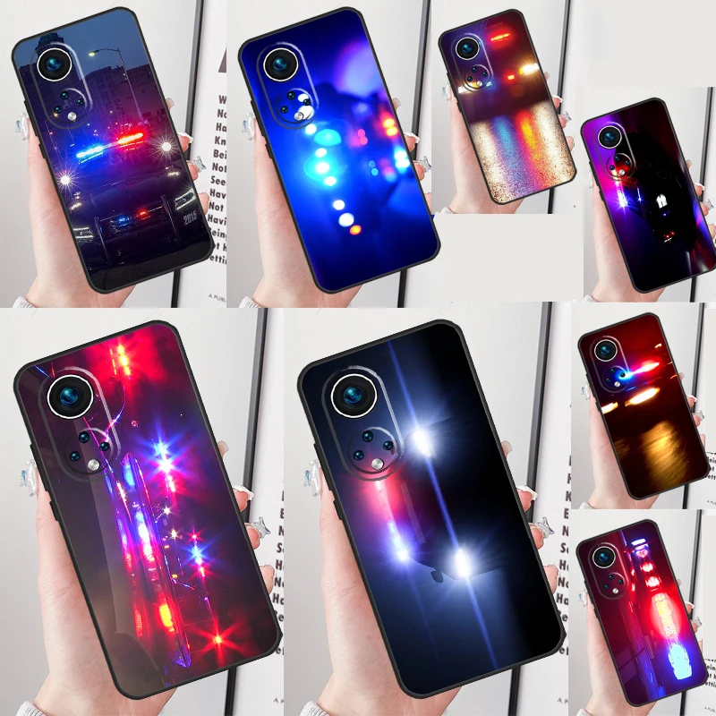 Чехол Police Cars Light At Night для Honor Magic 5 6 7 Lite Honor 200 Pro X8b X9a X8a X8 X9 X9c X9b 50 70 90 Lite Cover