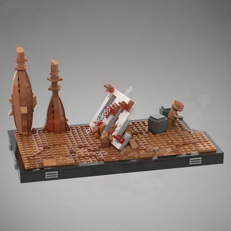 459 pçs moc ponto de pouso chuva diorama coleção a clone guerras temporada estrela batalha ucs modelo blocos de construção brinquedos presente natal