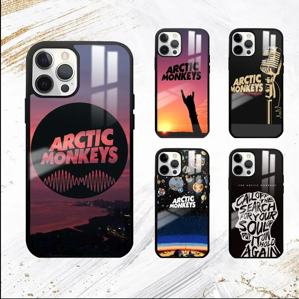 ARCTIC MONKEYS Rock Roll Phone Case For iPhone 16 15 14 13 12 11 Pro Max Plus Mini PC Mirror Fashion  phone case