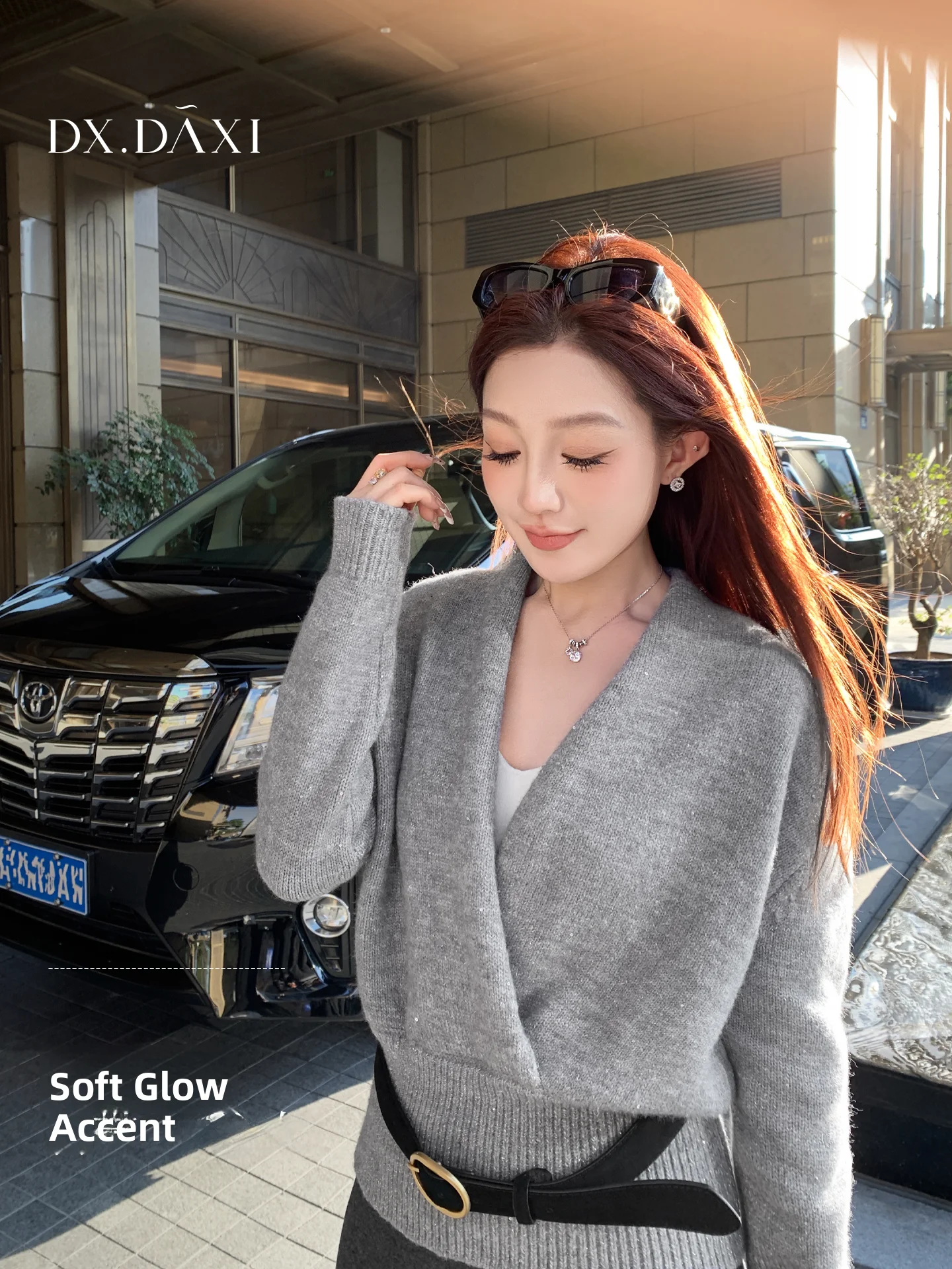 

Женский зимний новый вязаный свитер с перекрестным вырезом, легкий, мягкий, из смесового полиэстера, с длинными рукавами, яркий базовый топ