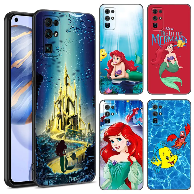 The Little Mermaid Black Phone Case For Honor 70 90 Lite X40 GT X50 i X5 Plus X6A X6S X7A X8A X8B X6 X7 X8 X9 4G X9A X9B 5G