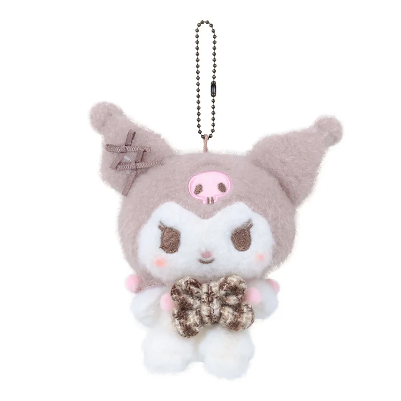 10Pieces/Lot Sanrio Keychain Plush Toy Caffe Mocha Bowknot Kuromi Melody Cinnamoroll Kitty Plush Toy For Kids Girl Holiday Gift