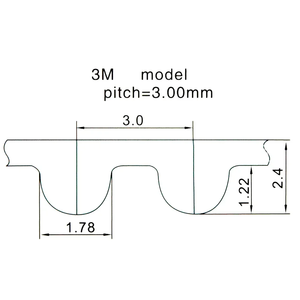 Toothed Belt Drive HTD186-3M For Karcher FC 3 FC 5 (Premium) Hard Floor Vacuum Cleaner Replacement Attachment Spare Part