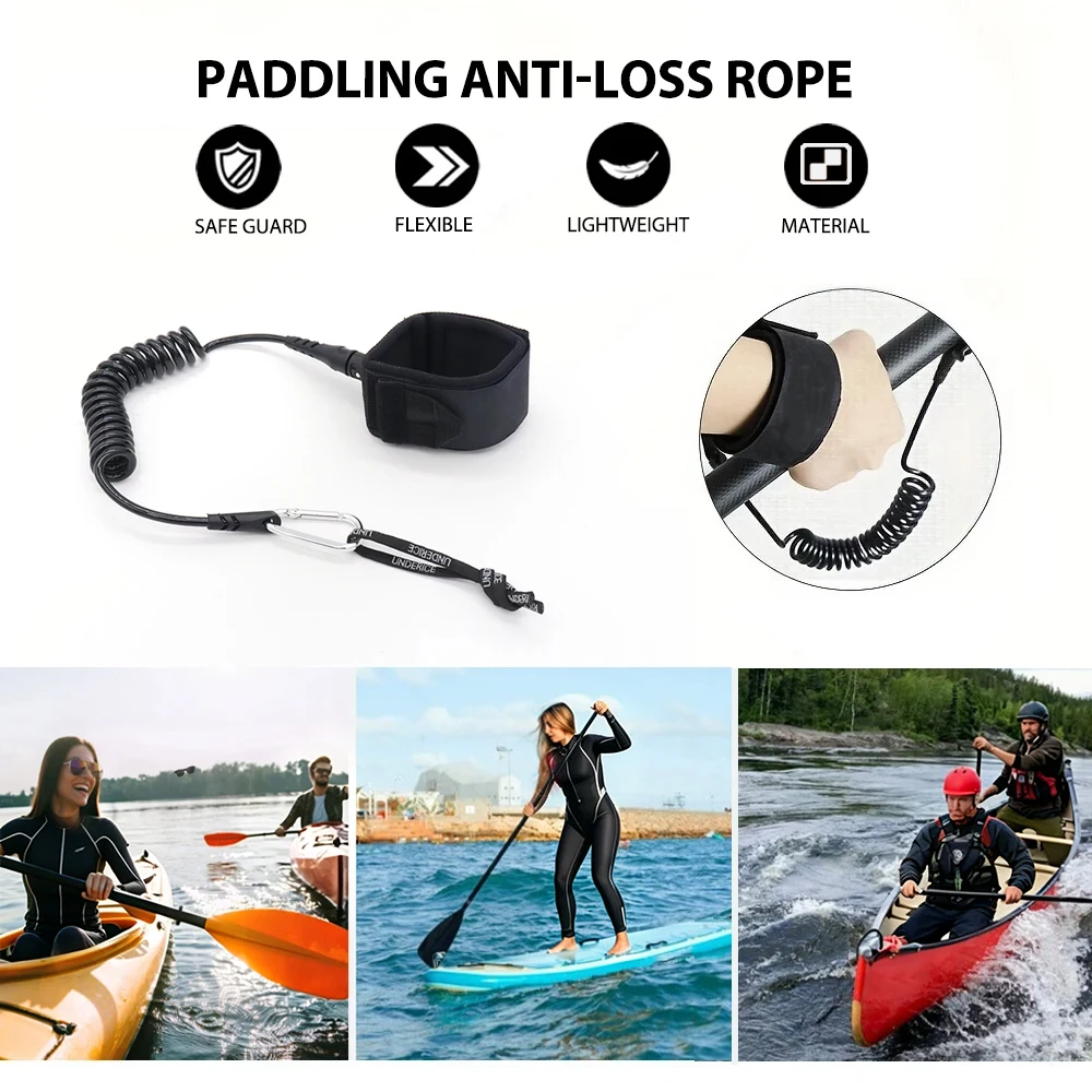 UICE 5FT 5MM SUP Board Hand Rope Surf Leash Surfboard Leash TPU Stainless Swivels Inflatable Paddle Board Longboard