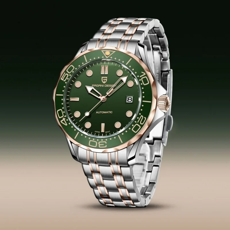 PAGANI تصميم جديد الميكانيكية مضيئة السيراميك الحافة ساعة AR الياقوت الغوص اليابان Movt رجل ساعة 316 جميع الصلب الفاخرة الرجال الساعات #2