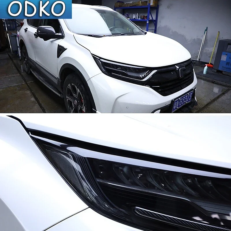 Car TPU Headlights Tint Black Protective Film Protection Transparent Stickers For Honda CR-V CRV 2017 2018 2019 2020 Accessories - view 3