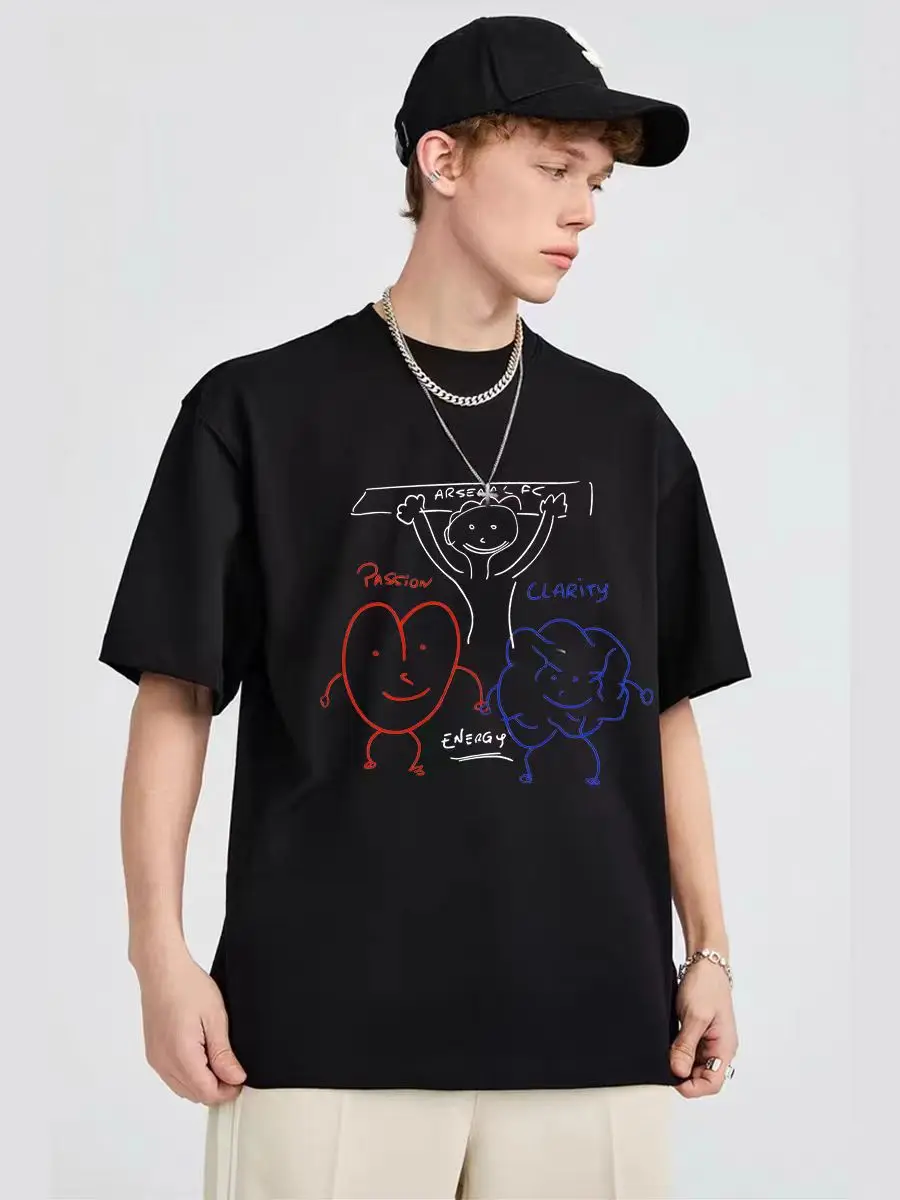 Mikel Arteta PPT humorous print unisex style 100%cotton Men's T-shirt passion clarity energy fashion Oversized Women's T-shirt