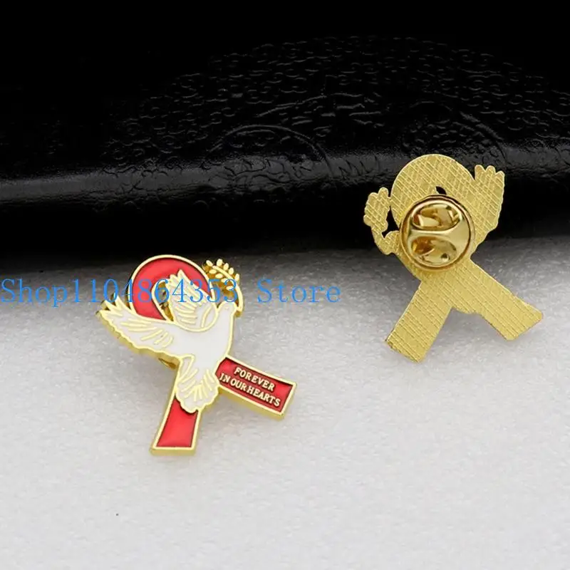 652F Delicate Ribbon Detail Jewelry Chest Pin Brooch For Business Casual Occasions