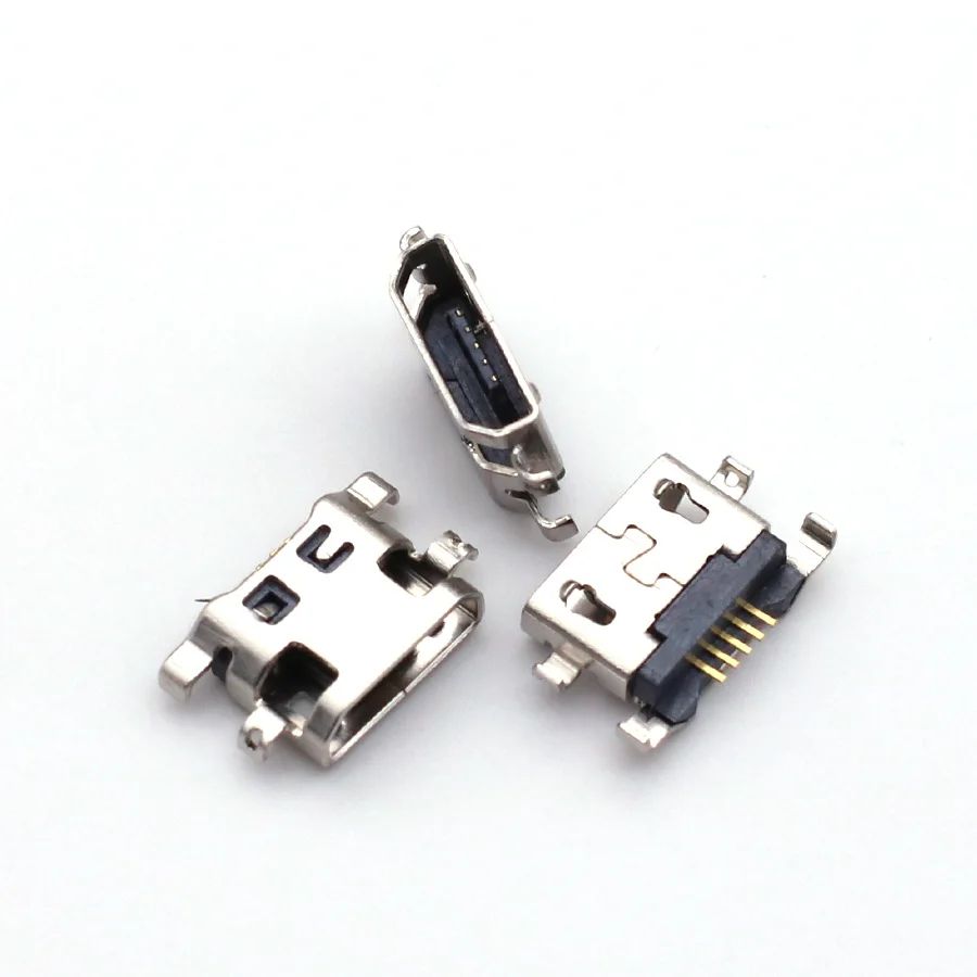 30pcs Micro USB reverse heavy plate 1.2 Charging Port Connector for HuaWei G7 G7-TL00 for Lenovo A708t S890 / for Alcatel 7040N