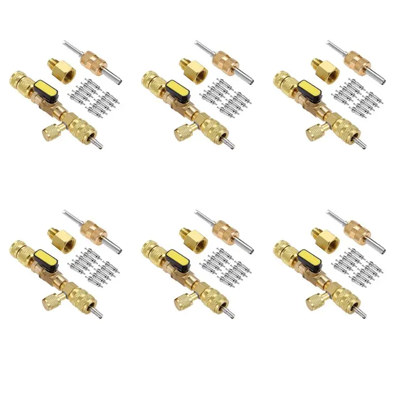BHBD-6X R410A R22 Valve Core Remover Installer Tool With Dual Size SAE 1/4 & 5/16 Port For R404A R407C R134A R12 R32