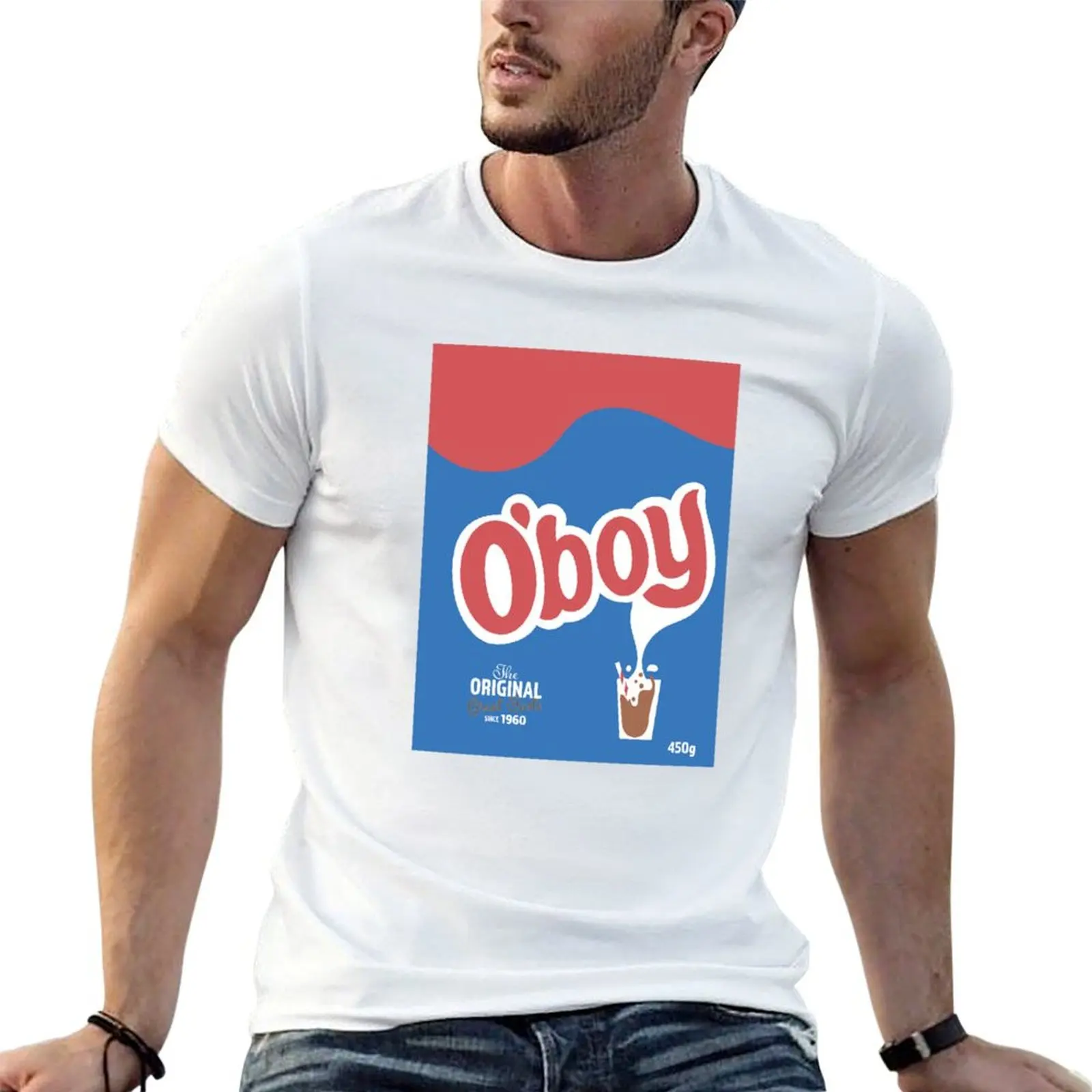 Camiseta de diseñador de chocolate para hombre, camisetas sueco O'boy Drink para hombre, Camiseta de algodón 100%