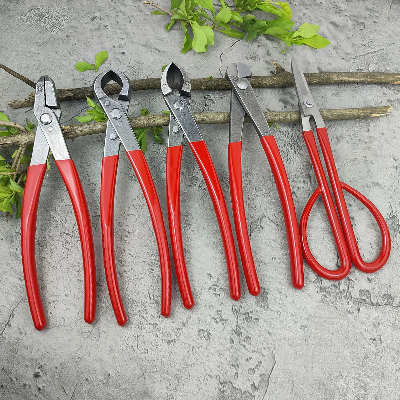 الأحمر البلاستيك الكربون الصلب حديقة بونساي أدوات شجرة فرع المقلم سلك القاطع 21 سنتيمتر شجرة أنبوب عقدة التشذيب ذو طيات